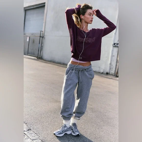 NWT FREE PEOPLE MOVEMENT Now Or Never Layer | Black Cherry MSRP $98 - Picture 4 of 8